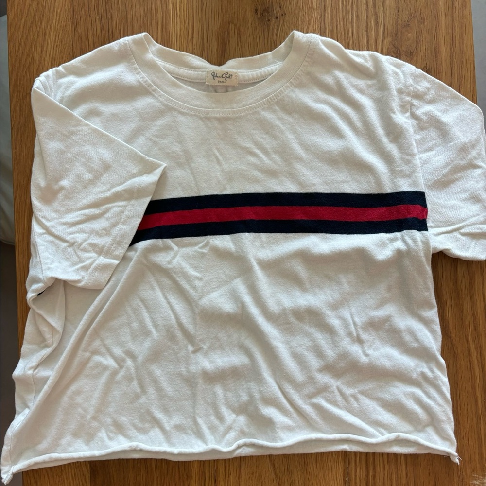 Brandy Melville John galt striped baby tee